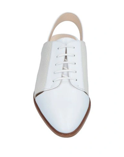 Shop Jil Sander Laced Shoes In White