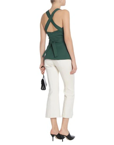 Shop Rosetta Getty Tops In Dark Green