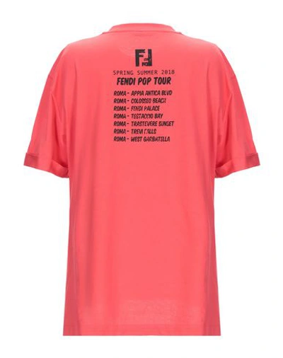 Shop Fendi T-shirt In Red
