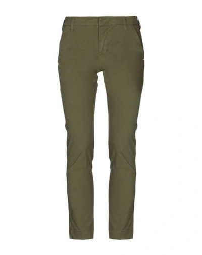 Shop Entre Amis Casual Pants In Military Green