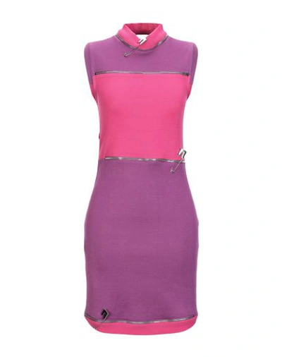 Shop Jeremy Scott Short Dress In Purple