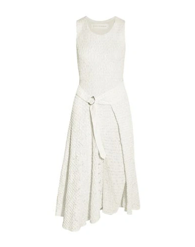 Shop Victoria Beckham Midi Dresses In White