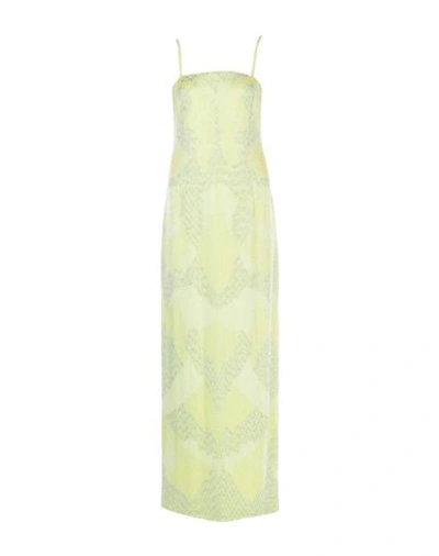 Shop Giorgio Armani Long Dress In Light Green