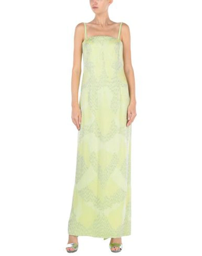 Shop Giorgio Armani Long Dress In Light Green