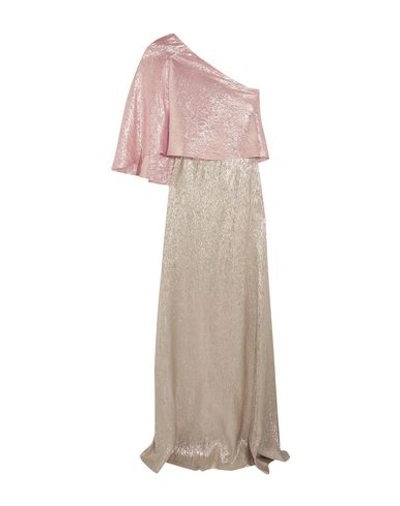 Shop Roland Mouret Woman Maxi Dress Beige Size 4 Silk, Polyester