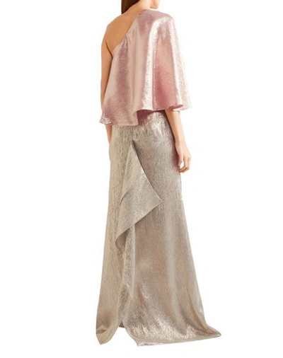 Shop Roland Mouret Woman Maxi Dress Beige Size 4 Silk, Polyester