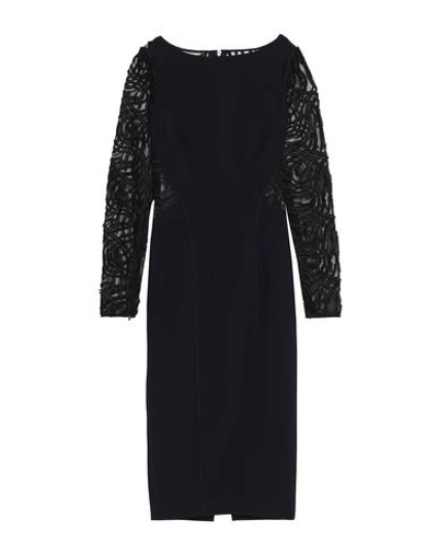 Shop Amanda Wakeley Knee-length Dress In Dark Blue