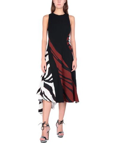 Shop Roberto Cavalli Midi Dresses In Black