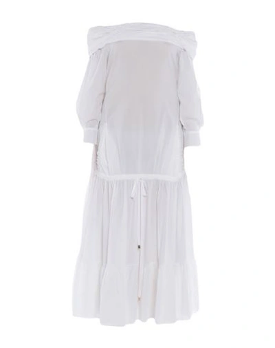 Shop Roberto Cavalli Midi Dress In White