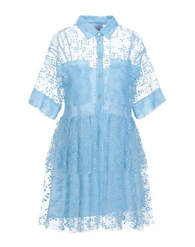 Shop Si-jay Short Dresses In Sky Blue