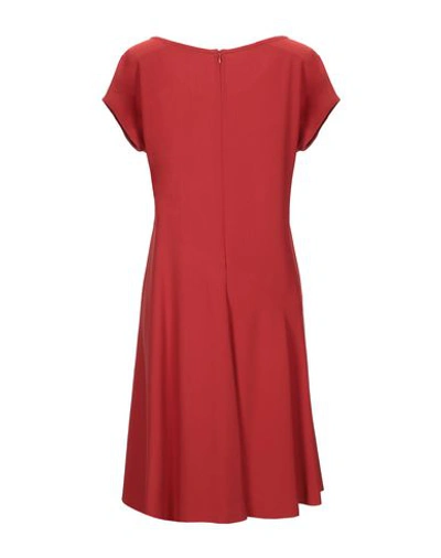Shop Antonelli Woman Short Dress Rust Size 6 Viscose, Acetate, Elastane In Red