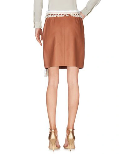 Shop Loewe Mini Skirt In Brown