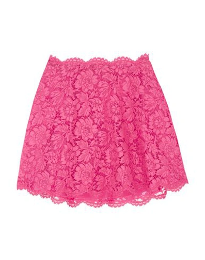 Shop Valentino Mini Skirt In Fuchsia