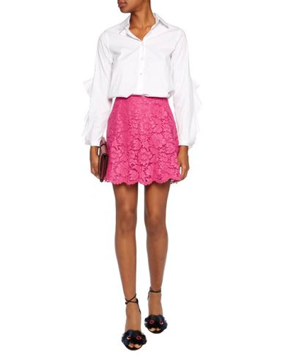 Shop Valentino Mini Skirt In Fuchsia