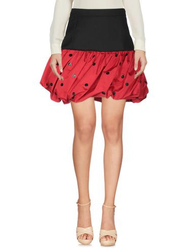 Shop Saint Laurent Knee Length Skirt In Red