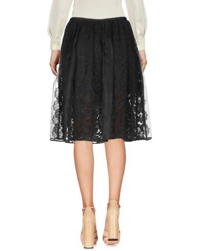 Shop Prada Knee Length Skirt In Black