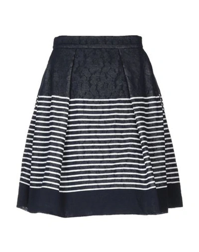 Shop Ermanno Scervino Woman Mini Skirt Midnight Blue Size 4 Cotton, Polyamide