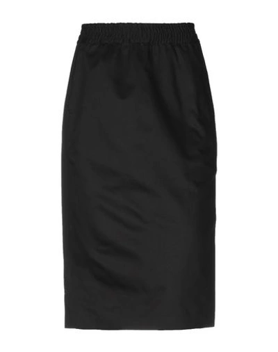 Shop Barbara Alan Knee Length Skirt In Black