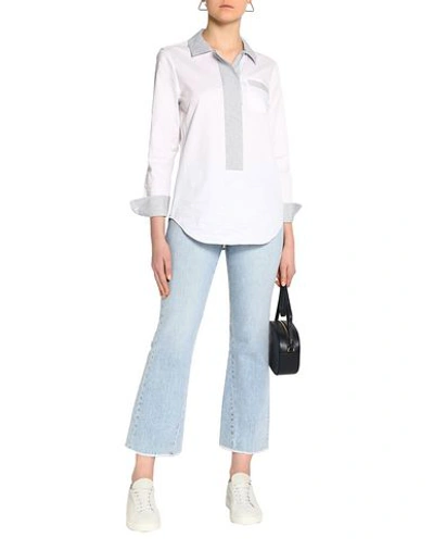 Shop Equipment Solid Color Shirts & Blouses In White