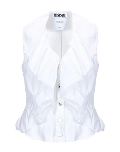 Shop Moschino Shirts In White