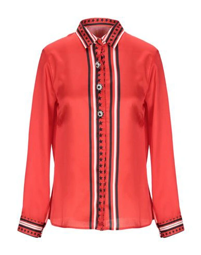 Shop Amuse Patterned Shirts & Blouses In Red