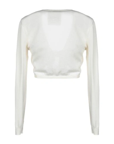 Shop Moschino Cardigan In Ivory