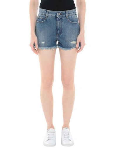 Shop Stella Mccartney Denim Shorts In Blue