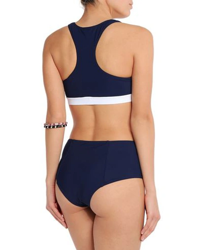 Shop Diane Von Furstenberg Bikini Tops In Dark Blue