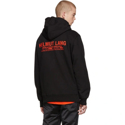 Shop Helmut Lang Black Halloween Hoodie