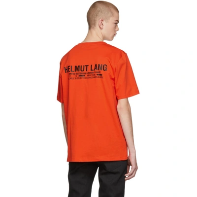 Shop Helmut Lang Orange Halloween T-shirt In Pumpkin