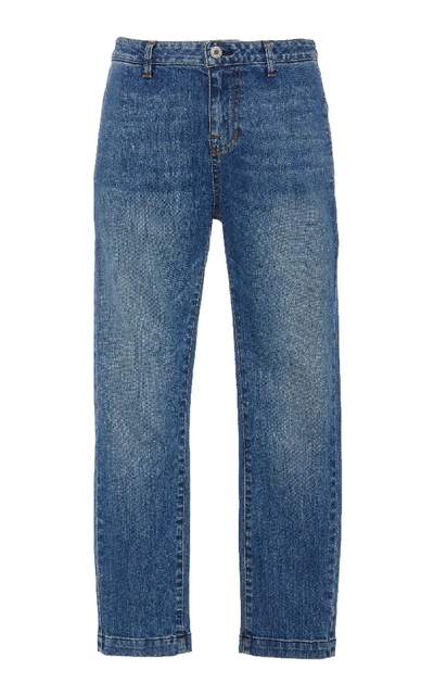 Shop Nl Collection Tel Aviv Cotton Jean In Blue