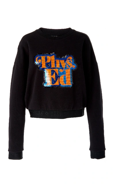 Shop P.e Nation Feature Cotton-blend Sweatshirt In Black