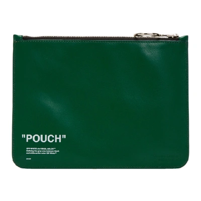 OFF-WHITE 绿色 QUOTE 扁平手袋