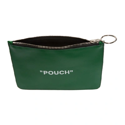 OFF-WHITE 绿色 QUOTE 扁平手袋