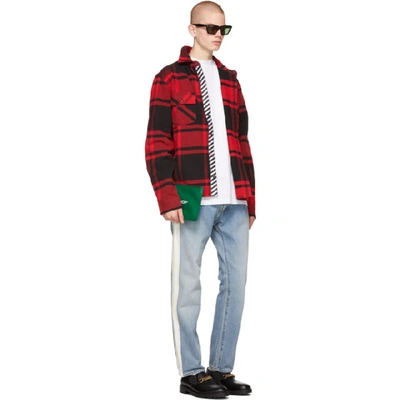 OFF-WHITE 绿色 QUOTE 扁平手袋