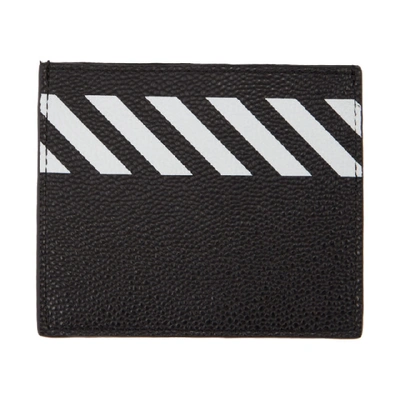 Shop Off-white Black Diag Card Holder In Black/white