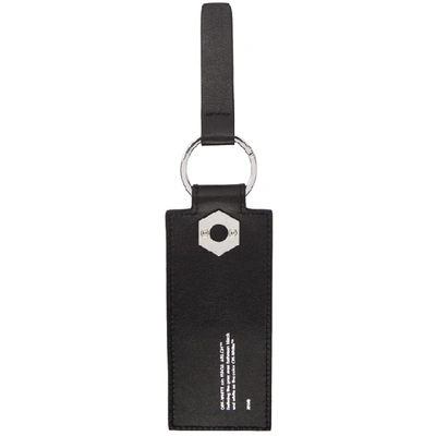 Shop Off-white Black Diag Key Holder In Black/white