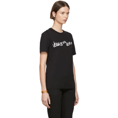 Shop Versace Black  With Love T-shirt In A1008 Black