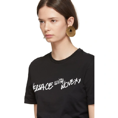 VERSACE 黑色“VERSACE WITH LOVE” T 恤