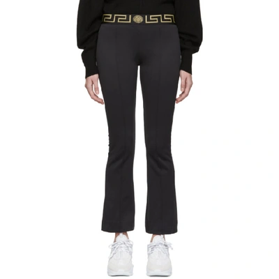 Shop Versace Underwear Black Greek Key Lounge Pants In A1008 Black