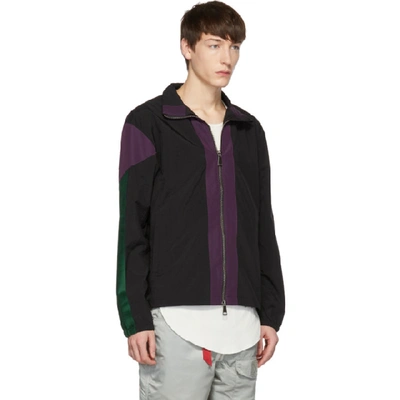 Shop Pyer Moss Black And Purple Classic Track Jacket In Blk/pur/gre