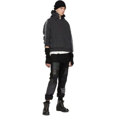 Shop Remi Relief Black Checkered Flag Hoodie