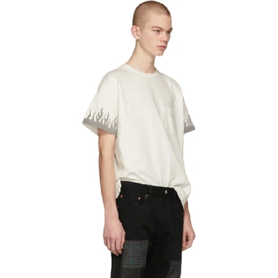Shop Remi Relief Off-white Fire T-shirt In Off White