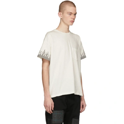 Shop Remi Relief Off-white Fire T-shirt In Off White