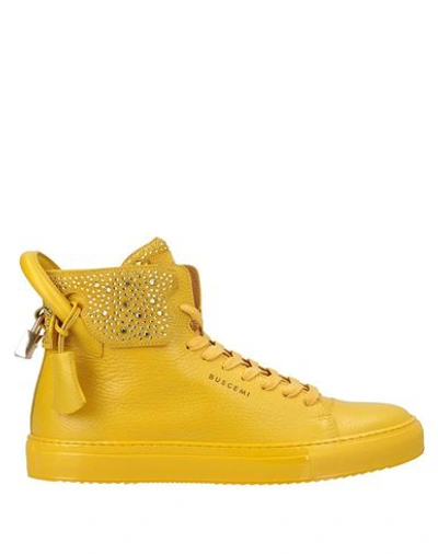 Shop Buscemi Sneakers In Yellow