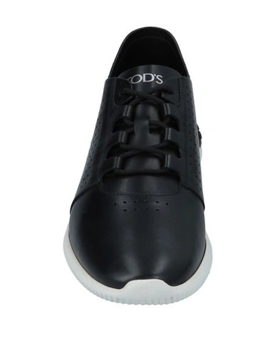 Shop Tod's Man Sneakers Black Size 9 Soft Leather