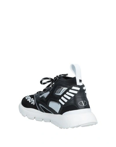 Shop Valentino Garavani Man Sneakers Black Size 7 Textile Fibers, Soft Leather