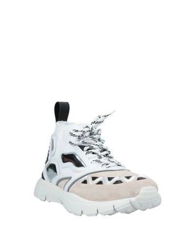 Shop Valentino Garavani Man Sneakers White Size 8 Textile Fibers, Soft Leather