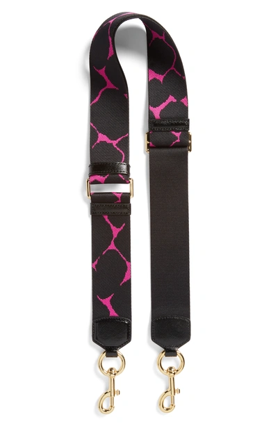 Shop Marc Jacobs Print Guitar Bag Strap - Pink In Fuchsia Multi