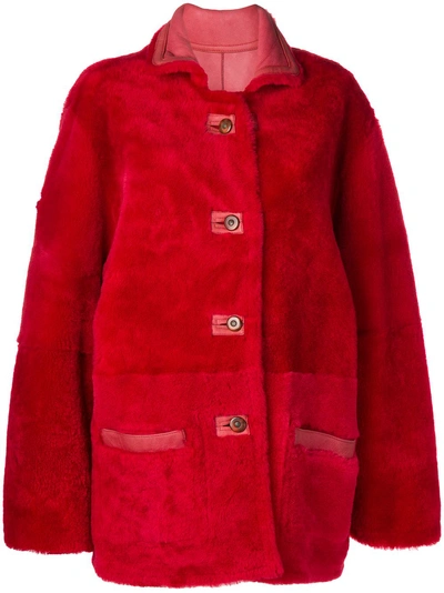 Shop A.n.g.e.l.o. Vintage Cult 1990's Reversible Short Coat - Red